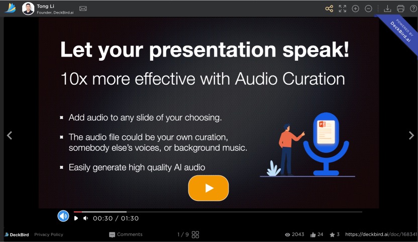 audio visual presentation ai